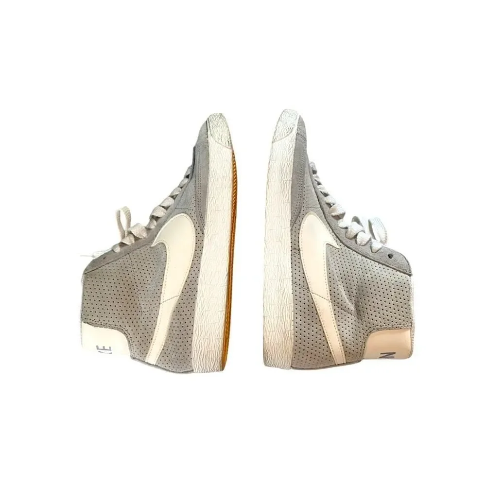 Nike Blazer Vintage Mid Womens Gray Suede Retro Sneaker Athletic Trainer 8.5